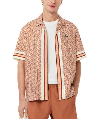 Lacoste Men's Geo-Pattern Stripe Woven Shirt - F91