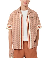 Lacoste Men's Geo-Pattern Stripe Woven Shirt - F91