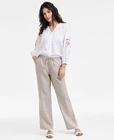 Charter Club Women's 100% Linen Drawstring Pants