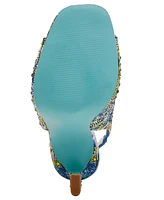 Betsey Johnson Women's Mina Rhinestone Peep Toe Evening Sandals
