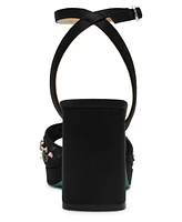 Betsey Johnson Women's Kirra Floral Beaded Platform Dress Sandals
