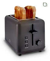 Willow Kitchen 2-Slice Toaster with Wide Slots - Perfect for Toast Bagels, Compact Design, Crumb Tray