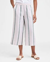 Charter Club Women's Pull-On High-Rise Linen Pants, Exclusively at Macy's