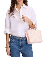 kate spade new york spring pansies Suite Leather Tote Bag