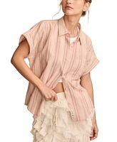 Lucky Brand Women's Roll-Cuff Button-Front Shirt