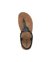 Gc Shoes Women's Ivana Embellished T Strap Wedge Sandals