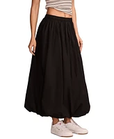 Lucky Brand Women's Cotton Bubble-Hem Maxi Skirt