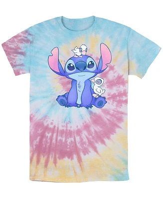 Lilo Stitch Men's Cute Ducks Short Sleeve Tie Dye T-Shirt