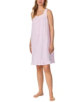 Eileen West Women's Cotton Sleeveless Floral Nightgown