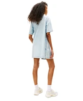 Tommy Jeans Women's Cotton A-Line Faded Denim Dress