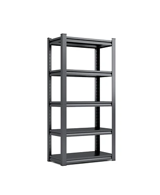 63"H 5 Tier Metal Shelves for Storage Garage Shelving 2000LBS Heavy Duty Storage Shelves Adjustable Garage Shelf Industrial Shelving Unit Storage Util