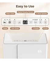 Cowsar 2500sq.ft Multifunctional Dehumidifier, 22-Pint, Drain Hose, Smart Humidity Ctrl