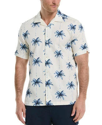 Cubavera Men's Palm Tree Print Short-Sleeve Button-Down Shirt