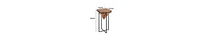 Pyramid Wooden Side Table – Cross Metal Base for a Modern Look