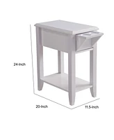 Modern Chairside Table with Extendable Drawer and Cupholders for Convenient Storage and Relaxation