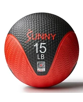 Sunny Health & Fitness Medicine Ball 15LBS, Non-slip Grip