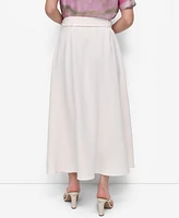 Dkny Women's Aero Crepe Belted Midi Skirt