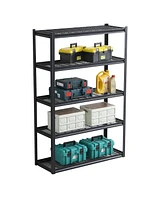 5 Tier Heavy Duty Metal Storage Shelves ,Easy to Assemble ,Adjustable ,Storage Shelves for Basements, Garages and Kitchen, 72 "H47.2 "W17.7 "D