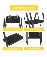 Step Foldable Light Weight Wide Anti Slip Pedal and Safety Handle