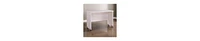 Mobile Wooden Desk Return with Grain Details and Smooth Casters