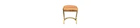 Compact C-Shaped Side Table with Drop-Edge Mango Wood Surface