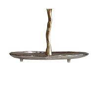 Elegant 2-Tier Cherry Blossom Accent Table for a Stylish and Floral Touch to Your Home Decor