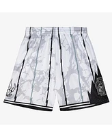 Mitchell & Ness Men's White Toronto Raptors 2009/10 Hardwood Classics Marble Swingman Shorts