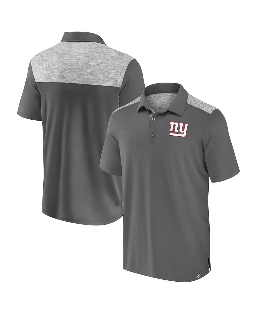 Fanatics Men's Gray New York Giants Long Shot Polo Shirt