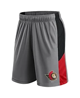 Fanatics Men's Gray Ottawa Senators Primary Logo Shorts