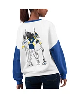 G-iii 4Her by Carl Banks Women's White Los Angeles Rams A-Game Pullover Sweatshirt