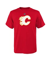 Outerstuff Big Boys and Girls Red Calgary Flames Primary Logo T-Shirt