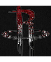 Pro Standard Women's Black Houston Rockets Jewels Cropped Pullover Hoodie