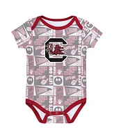 Outerstuff Baby Boys and Girls 3-Pack South Carolina Gamecocks Sunday Comics Bodysuit Set
