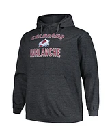 Profile Men's Heather Charcoal Colorado Avalanche Big Tall Arch Over Logo Pullover Hoodie