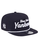 New Era Men's Navy New York Yankees Team Text Golfer Snapback Hat