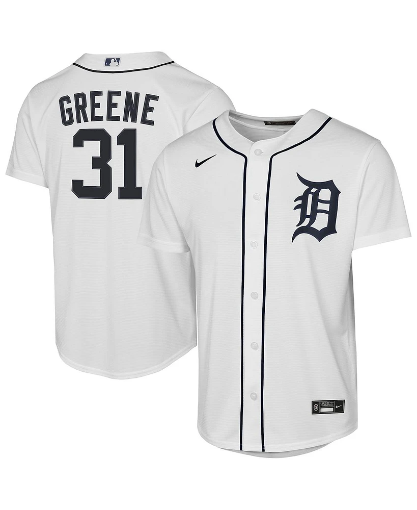 Nike Big Boys and Girls Riley Greene White Detroit Tigers Home Replica Player Jersey
