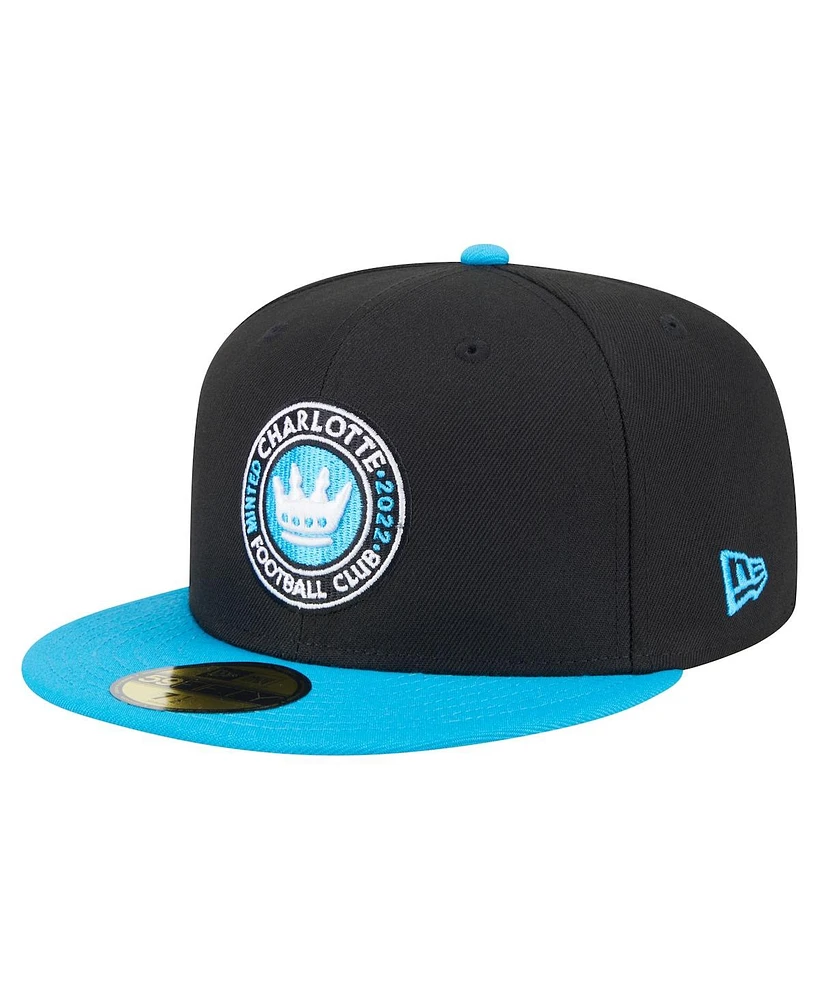 New Era Men's Black Charlotte Fc 2025 Kickoff 59FIFTY Fitted Hat