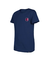 New Era Big Girls Navy St. Louis City Sc Bubble Heart T-Shirt