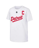 Outerstuff Big Boys and Girls Dylan Larkin White Detroit Red Wings 2025 Nhl Stadium Series Replica Player Name Number T-Shirt