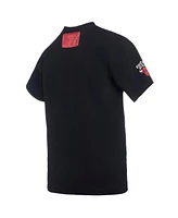 Two Hype X Nba Men's Black Chicago Bulls Culture Hoops Collection Premium T-Shirt
