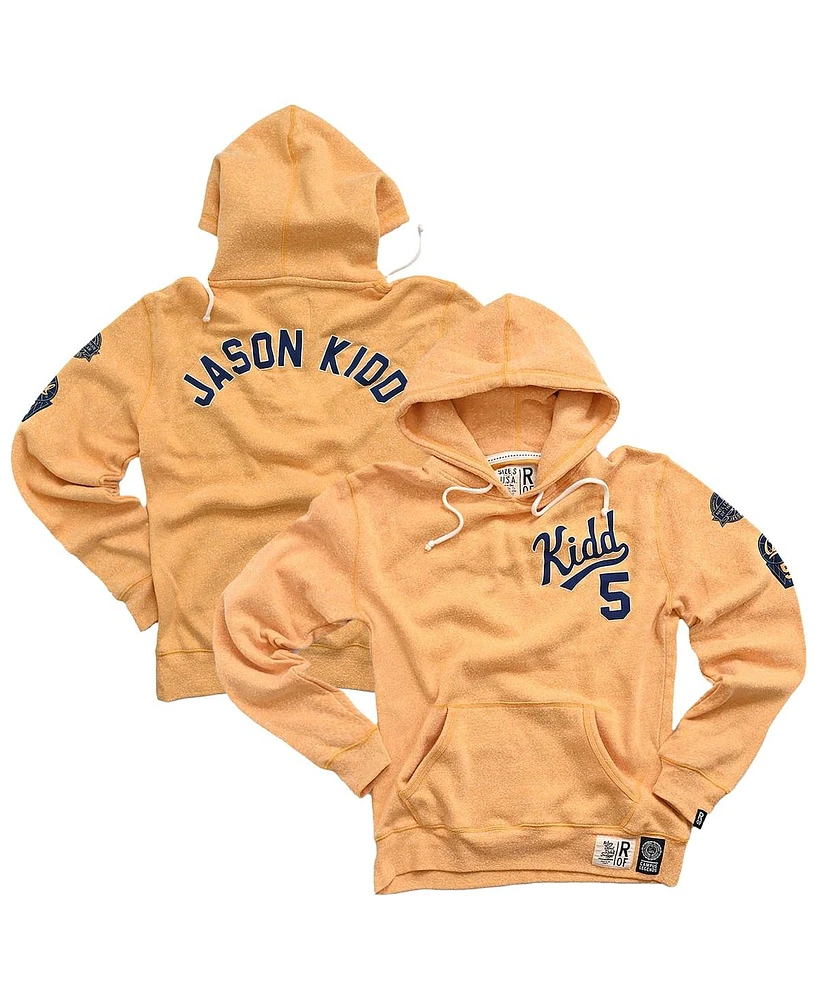 Roots of Fight Men's Jason Kidd Gold Cal Bears Name Number Tri-Blend Pullover Hoodie