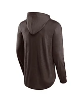 Fanatics Men's Brown Cleveland Browns Front Runner Long Sleeve Hooded T-Shirt