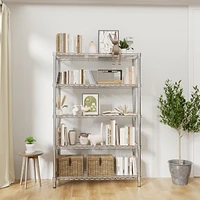 36" 5 Tier Chrome Wire Shelf