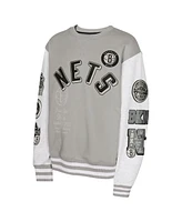 Outerstuff Big Boys and Girls Gray Brooklyn Nets Star Treatment Pullover Sweatshirt