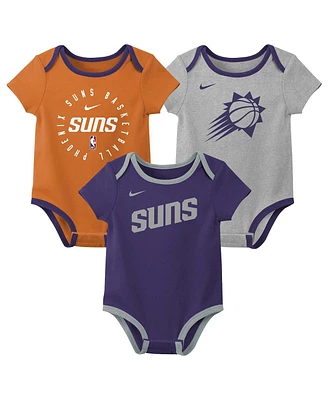 Nike Baby Boys and Girls Phoenix Suns Bodysuit, Set of 3