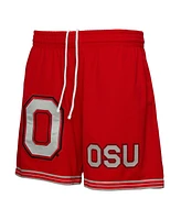 Mitchell & Ness Men's Scarlet Ohio State Buckeyes Team Origins Mesh Shorts