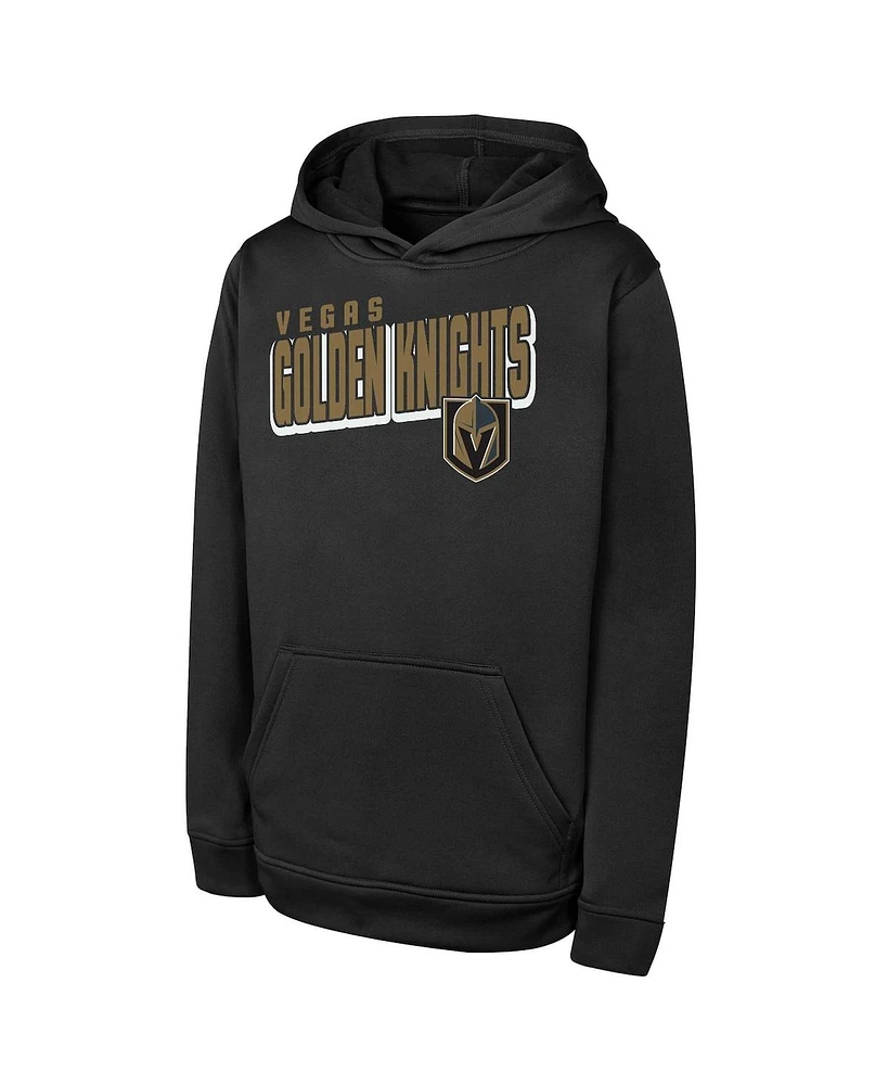 Outerstuff Big Boys and Girls Black Vegas Golden Knights Cyber Punk Performance Hoodie