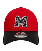 New Era Men's Red Ac Milan M Logo 39THIRTY Fitted Hat