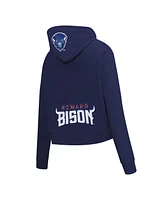 Pro Standard Women's Navy Howard Bison Game Day Sequin Full-Zip Hoodie Jacket