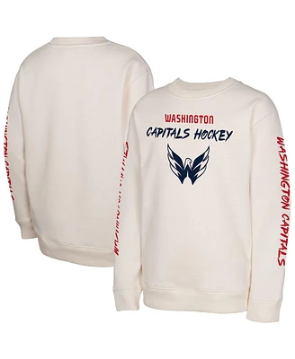 Outerstuff Big Boys and Girls Cream Washington Capitals Star Power Pullover Sweatshirt